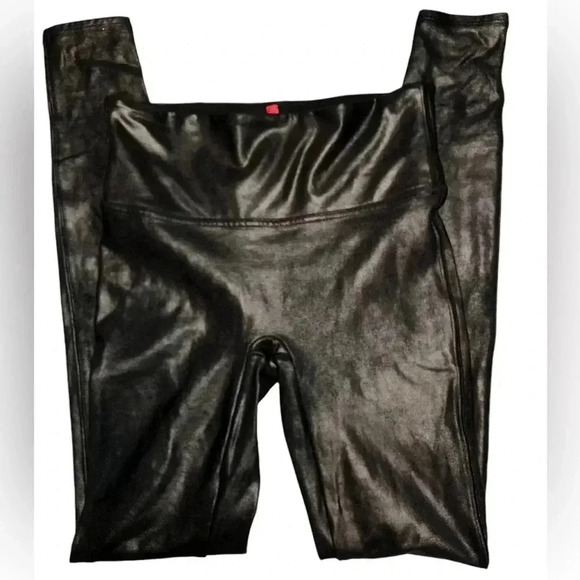 SPANX Black Faux-Leather Leggings - Picture 3 of 10